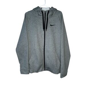 Nike Full Zip Dri-Fit Grey Hoodie Large